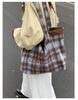 2025 Plaid Casual Commuter Shoulder Bag - Large Capacity Woolen Handbag Tote for Ladies