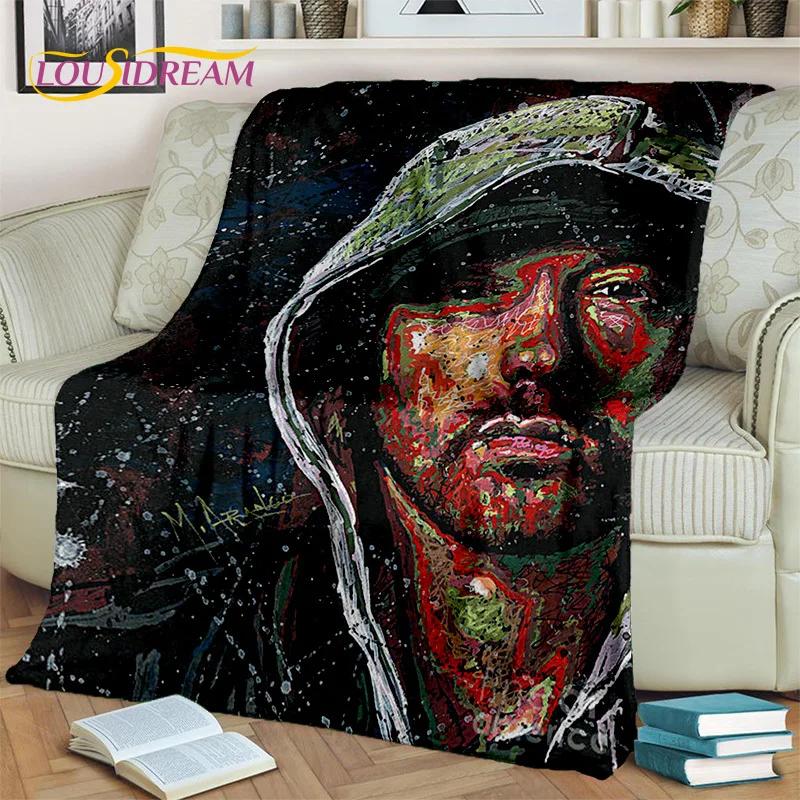 Hip Hop Rapper Art Legend Star 3D Blanket,Soft Throw Blanket for Home Bedroom Bed Sofa Picnic Travel Office Cover Blanket Kids