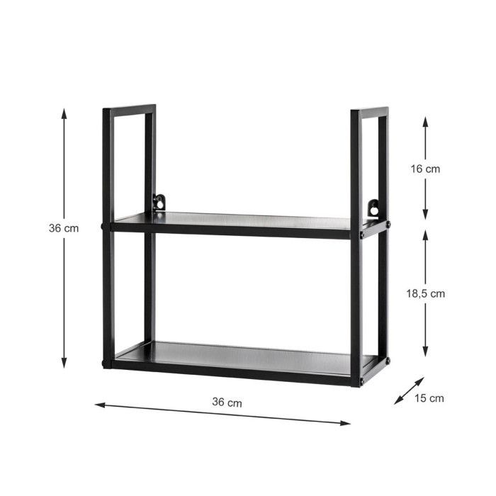 Étagère Murale Design "Nina" 36cm Noir