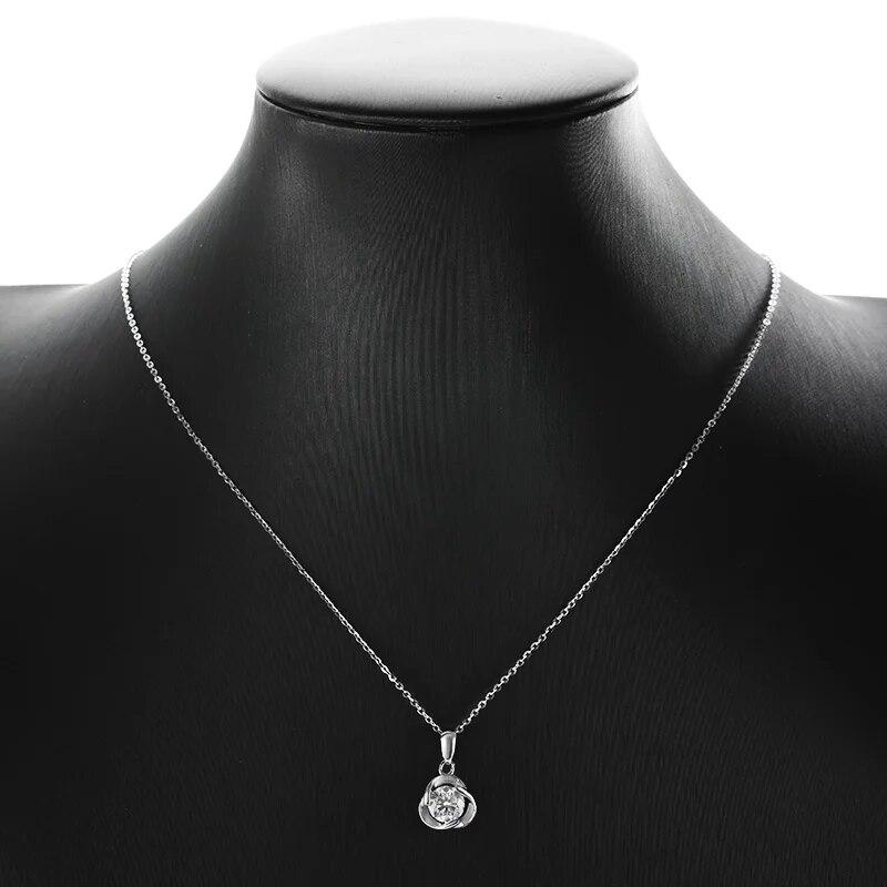 D Color 1CT Moissanite Pendant Necklace For Women GRA Certified S925 Silver Wedding Engagement Neck Chain Jewelry Gifts