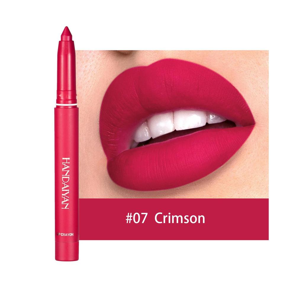 12 Colors Matte Waterproof Velvet Nude Lipstick Pencil Sexy Red Brown Pigments Makeup Long Lasting Profissional Lip Liner
