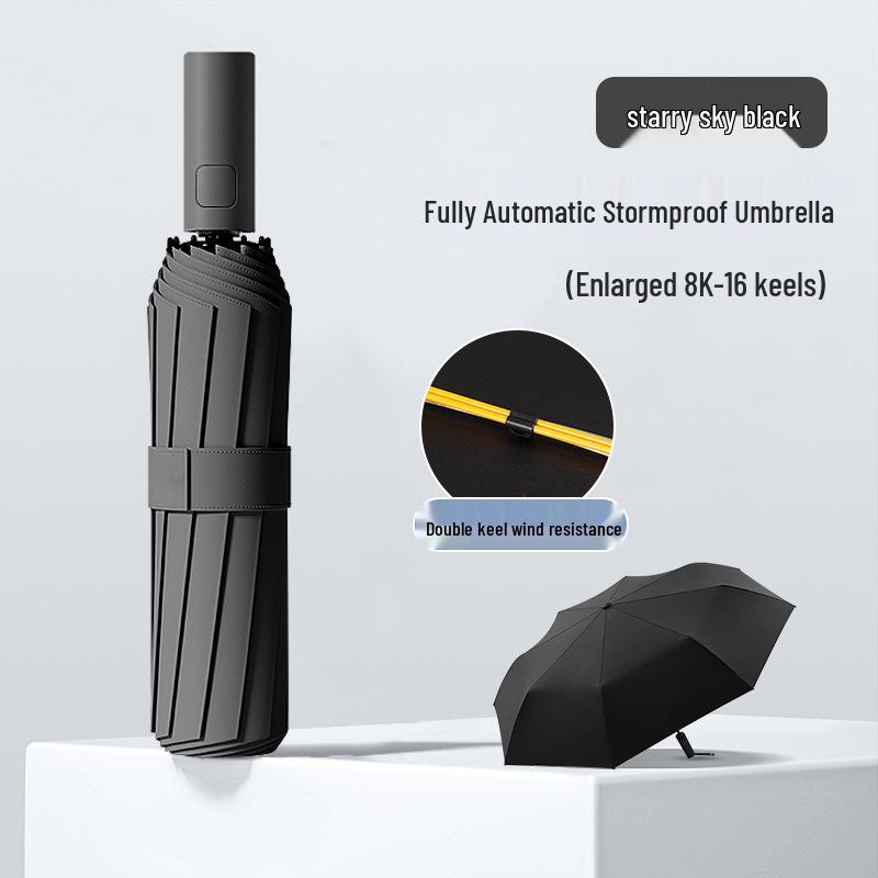 

Автоматический складной зонт с 24 спицами, устойчивый к шторму, для защиты от солнца и дождя