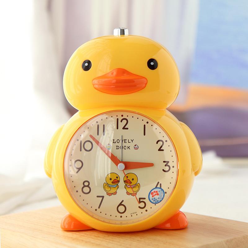 

Большой Желтый Утенок Будильник Милый Креативный Многофункциональный Бесшумный Прикроватный Светящийся Ленивый Мультяшный Утенок Студенческий Детский Будильник