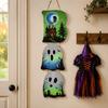 Festive Atmosphere Decoration Halloween Wooden BOO Hanging Sign, Creative Letter Pendants, Vintage Ghost Pumpkin Black Cat Layered Seasonal