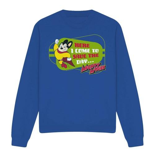 Mighty Mouse Unisex-Sweatshirt für Erwachsene, hier komme ich