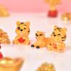 Cute Blessing Fortune Tiger-shaped  Ornaments, Micro Landscape Gardening Resin Decoration, Desktop Crafts Display Home Decor