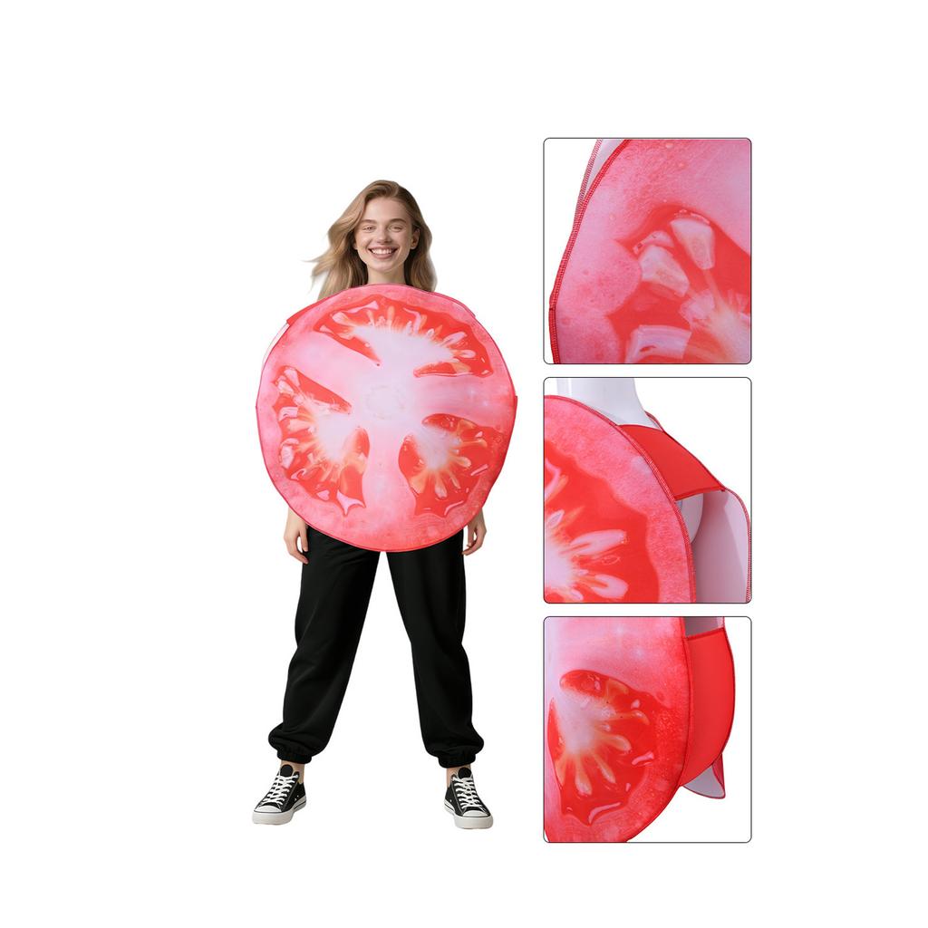 Fruit Slices Dressed As Children's Vegetables, Tomatoes, Stage Costumes