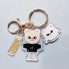 Stray Kids SKZOO Cartoon Double Sided Acrylic Keychain Cute Anime Character Keyring Bag Pendant Fan Merchandise Gift for STAY