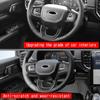 Carbon Fiber Look Car Steering Wheel Cover Trim For Ford Ranger T9 2023+ Auto Accessories