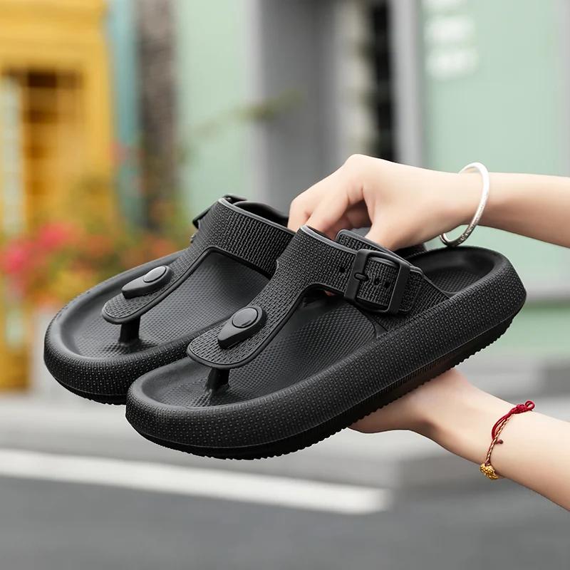 Women's Flip Flops Couple 2025 Summer New Indoor Comfortable Beach Trendy Sandals