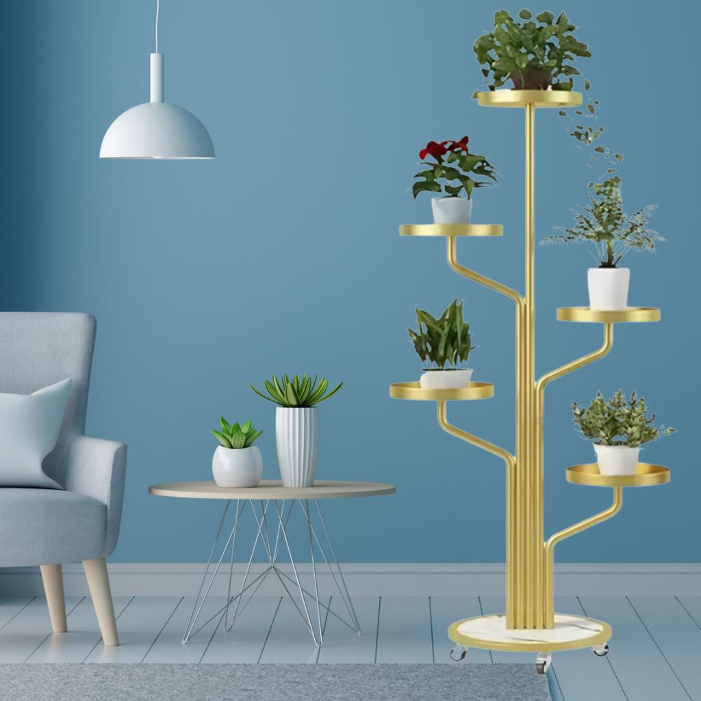 Metal Plant Stand Golden 135 Cm [Kwietnik9]