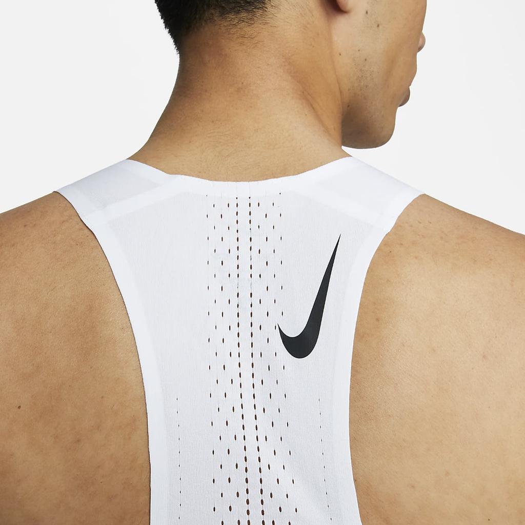 Nike Dri-Fit Adv Solid Crew Neck Sleeveless Running Tank Men Tops White DM4625-100
