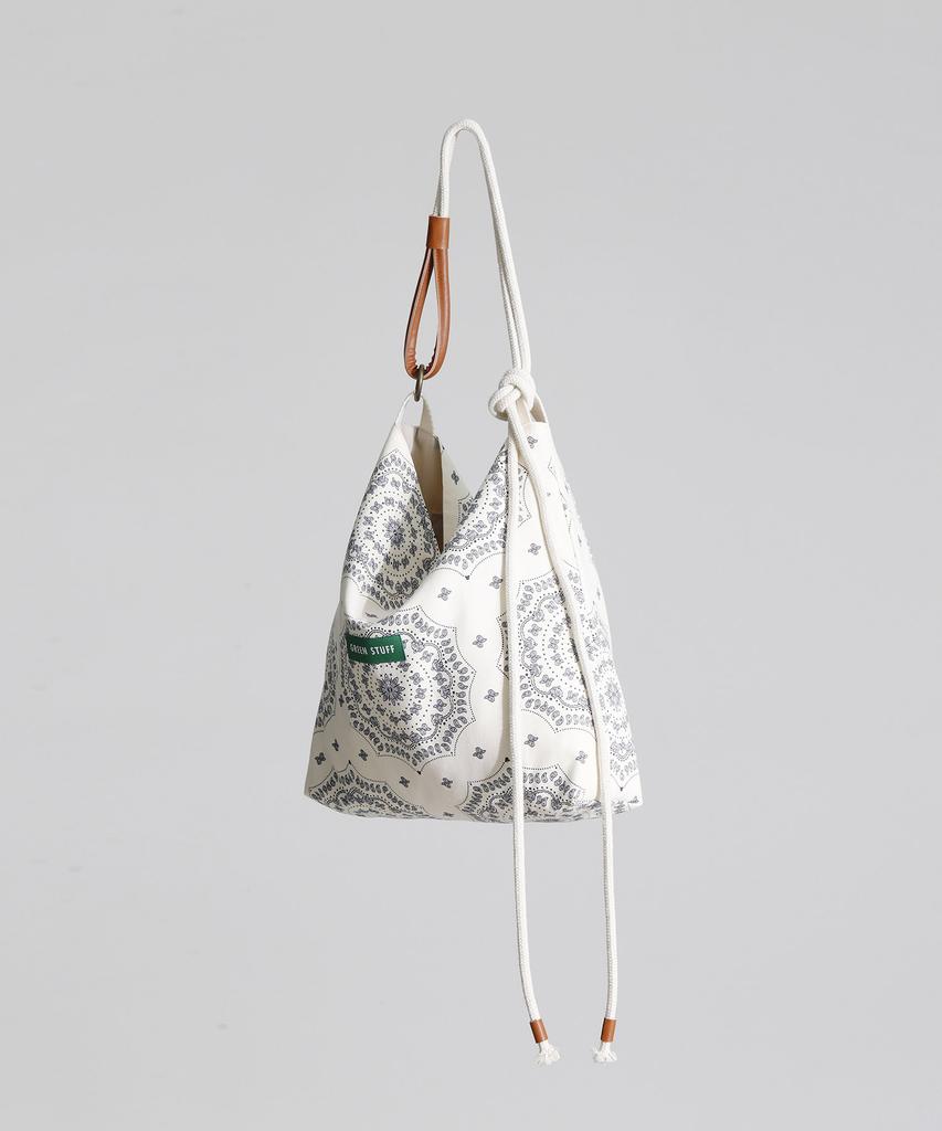 Green Stuff Loose Fit Rope Shopper Bag R1 Paisley - Ivory