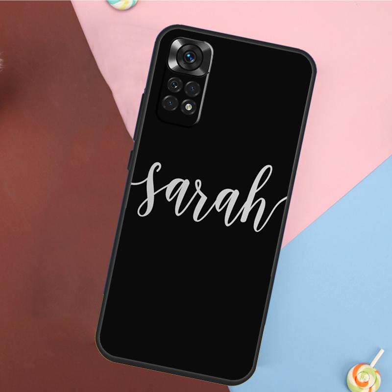 Custom Name Personlized Signature Case For Redmi Note 12 Pro 8 9 10 11 Pro Note 9S 10S 11S 8T Redmi 10 12C 9C 10A 10C Cover