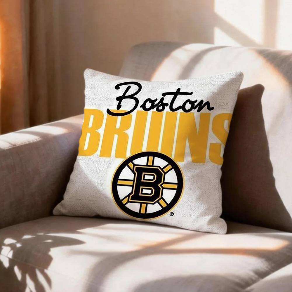 cool BBostonBBruins Pillow Case Pattern Printed Pillowcase For Living Room Sofa Cushion Cover