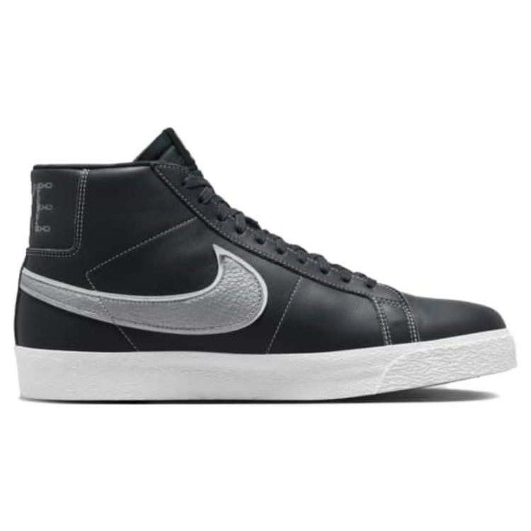 Mason Silva X Nike Zoom Blazer Mid SB Self-Portrait Unisex Sneakers Black Dark-Obsidian Metallic-Silver DZ7260-400