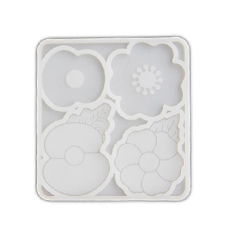 Poppys Flower Silicone Mould High Temperature Resistant Epoxy Resin Jewelry Mould Handmade Resin Ornaments Molds 1