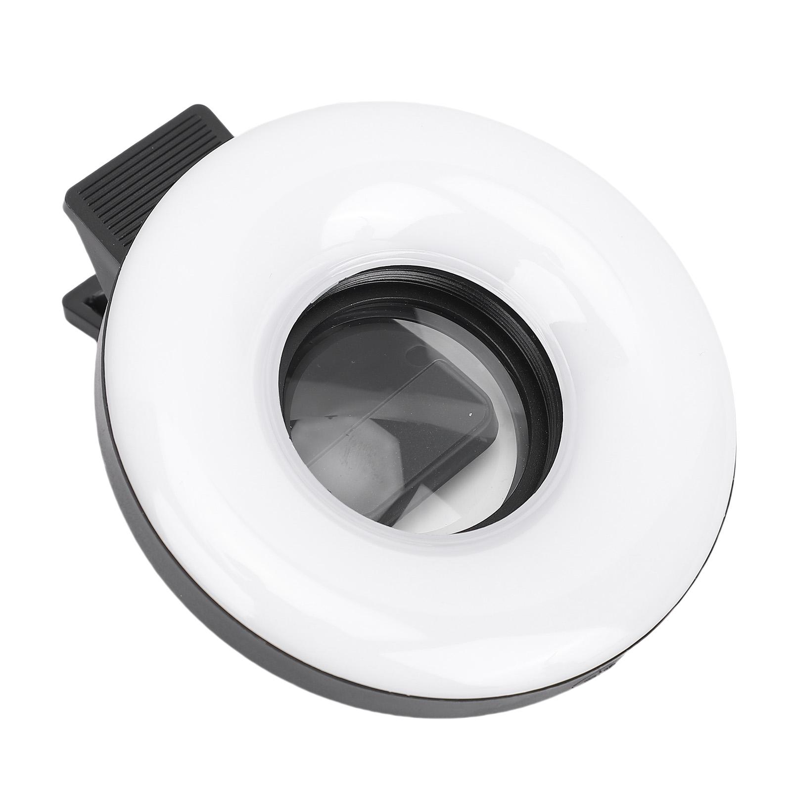 

15X Macro Lens with LED Ring Light 3000K 6500K Fill Light for Smartphone Photography Vlog Close Up Photos Video