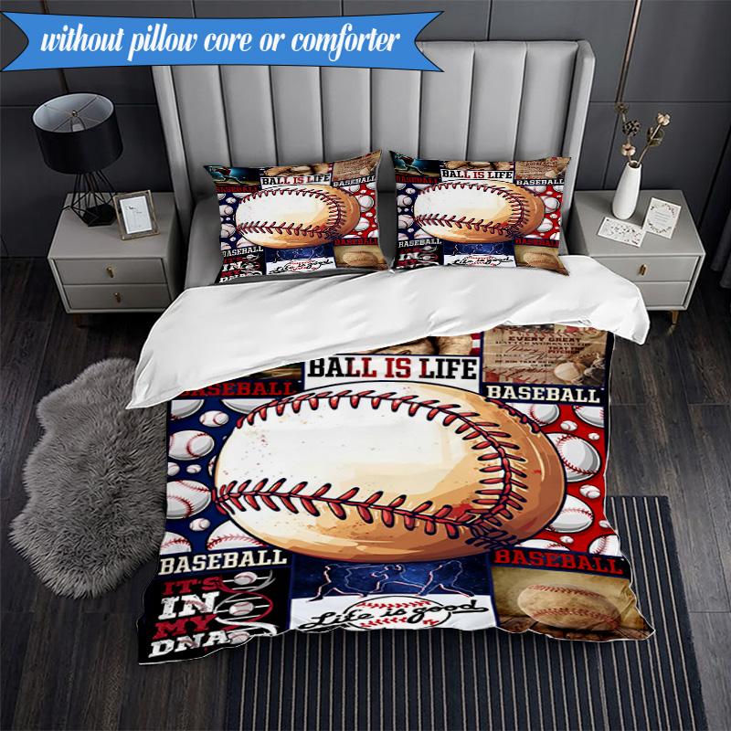 Baseball Passion And Heritage 3pcs K-pop Music Group Bedding set,Ideal for Bedroom, Dormitory,Including Duvet Cover And 2pcs Pillowcases,Fan Gifts