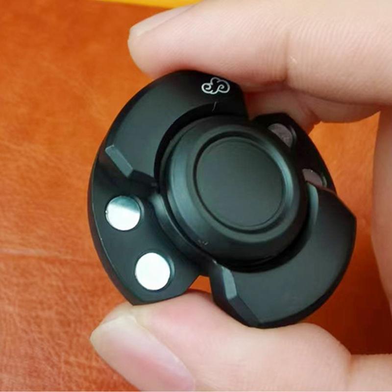 3IN1 Quiet Metal Fingertip Spinner for Adult Stress Reduce Magnetic Clickers Slider Pocket Toy for Student Relaxing