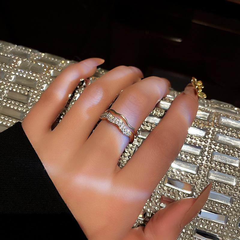 New Fashion Trend Unique Design Elegant Exquisite Vintage Pearl Open Ring Women Jewelry Party Premium Gift