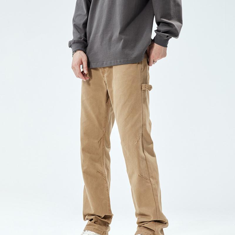 

Осеннее платье Хлопок Простые Джинсы Мужские Зауженные Прямые Брюки. S