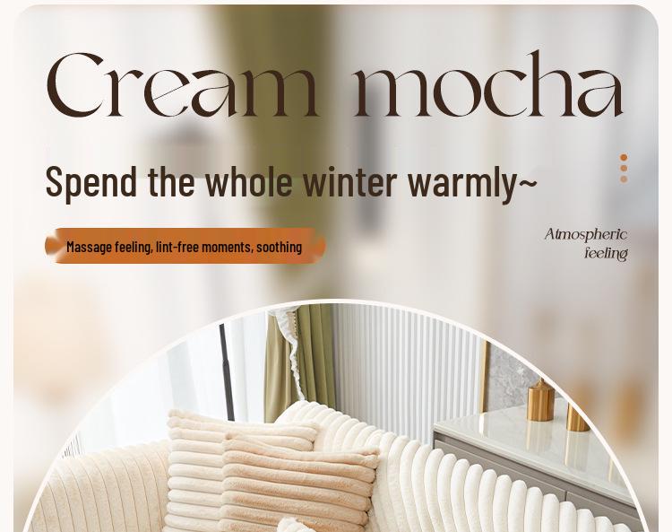 Premium Non-Slip Rabbit Fur Sofa Cushion for Autumn and Winter