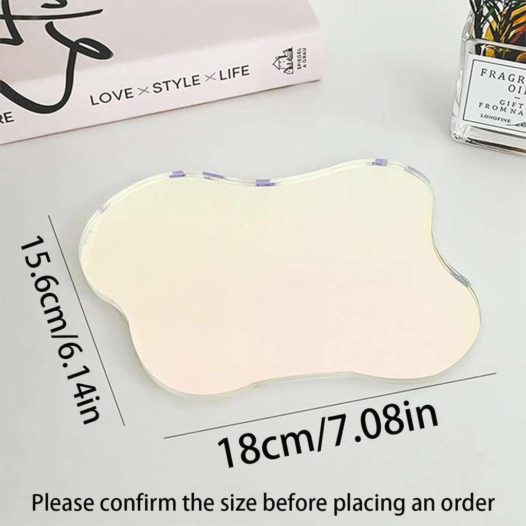 Clear Irregular Acrylic Coasters Clear Mirror Coasters Nordic Ins Simple Table Mat Desktop Decor Ornaments Home Shooting Props