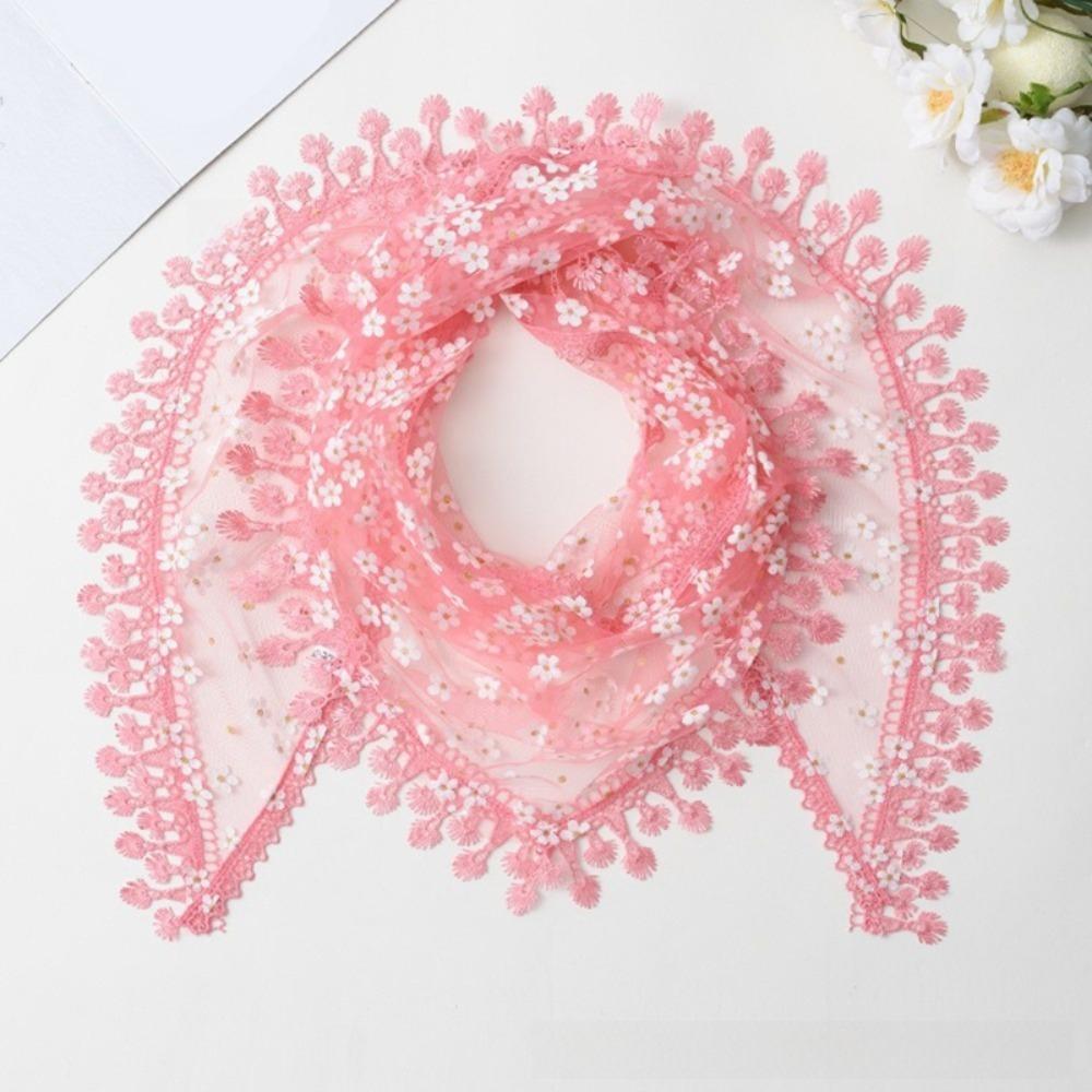 Hollow Women Tulle Shawl Flower Wedding Bridal Shawl Fashion Mantilla Lace Veil for Church