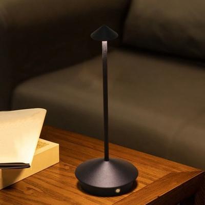 Cone Head Design LED Table Lamp Touch Control Dimming Bedside Ambient Light 3 Color Lights Portable Night Lights Restaurant Use