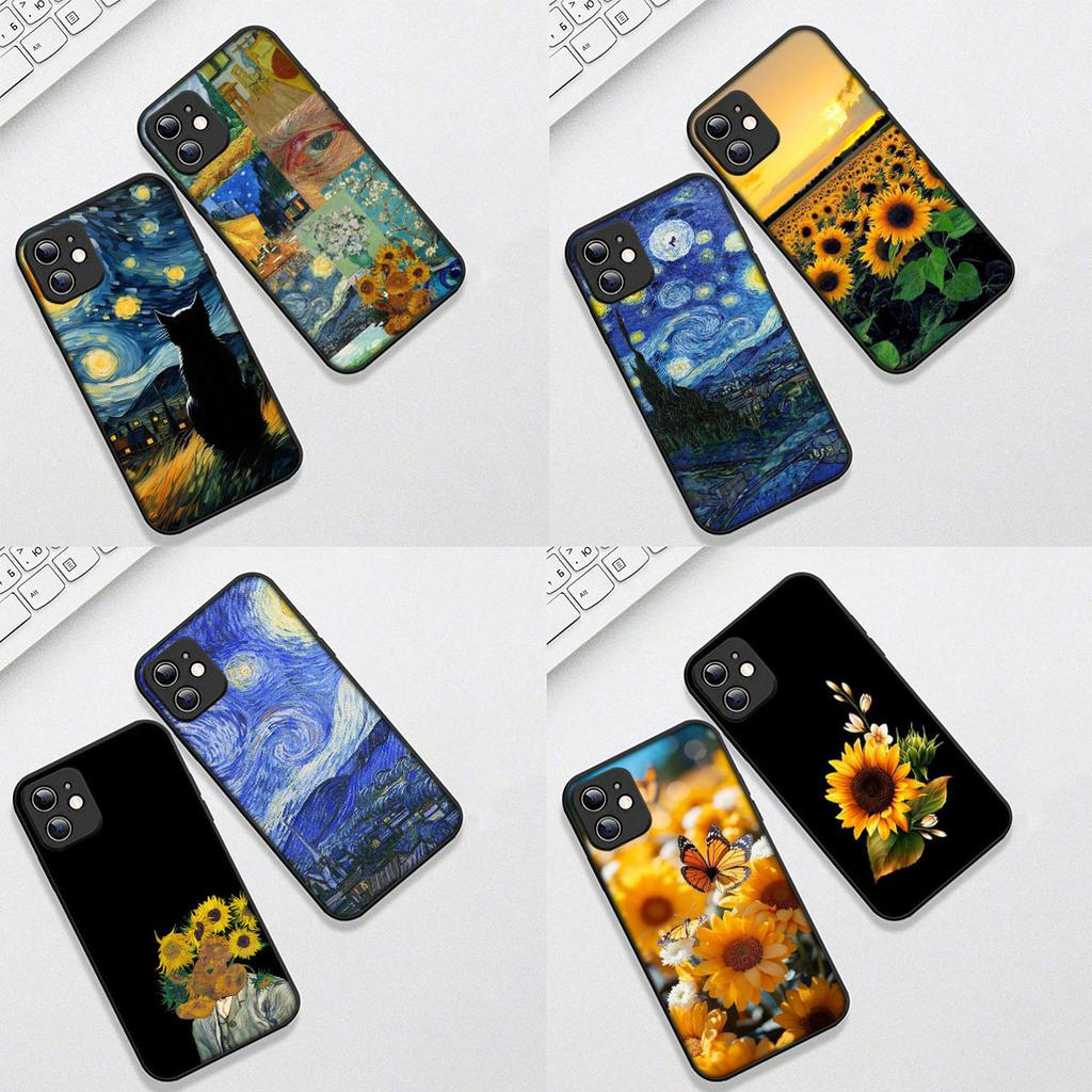 Soft Cover for Xiaomi Redmi 15 15C A3 A4 A5 9A 9C NFC Note 9 8 9T 8T Pro Casing Phone Case Sunflower Starry Night Van Gogh