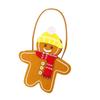 652F Holiday Themed Reversible Handheld Bag Gingerbreads Designs Multipurpose Storage For Christmas Gifts Candy Decorations