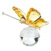 1pcs Crystal Butterfly with Ball Figurine Home Wedding Decoration Glass Craft Collection Table Ornaments Souvenir Gifts