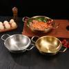 Stainless Steel Dry Pot Instant Noodle Lamian Noodles Pot Seafood Golden Noodle Pot Small Soup Pot Instant Noodles Two Ear Pot
