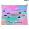 Among Us Custom Name Wall Tapestry Aesthetic Wall Hanging Printed Fabric Blanket Decorative Tapestries for Bedroom Living Room Home Decor