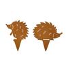 Metal Rusted Animal Garden Stake Art Crafts Statue Backyard Garden Yard Sidewalk Outdoor Backyard Decoration