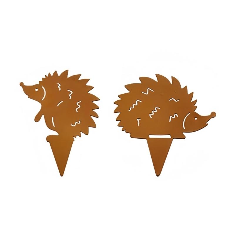 Metal Rusted Animal Garden Stake Art Crafts Statue Backyard Garden Yard Sidewalk Outdoor Backyard Decoration