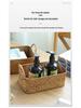Japanese Straw-Woven Storage Basket for Snacks, TV Accessories, Cosmetics, and Masks