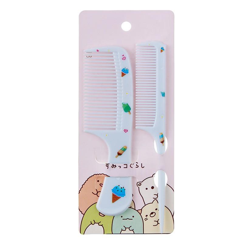 2 piezas/set Peine de peluquería lindo para niños Peine de cola puntiaguda antiestático para niñas Peine para el cabello con forma de fruta de fresa Peine para el cabello de niños