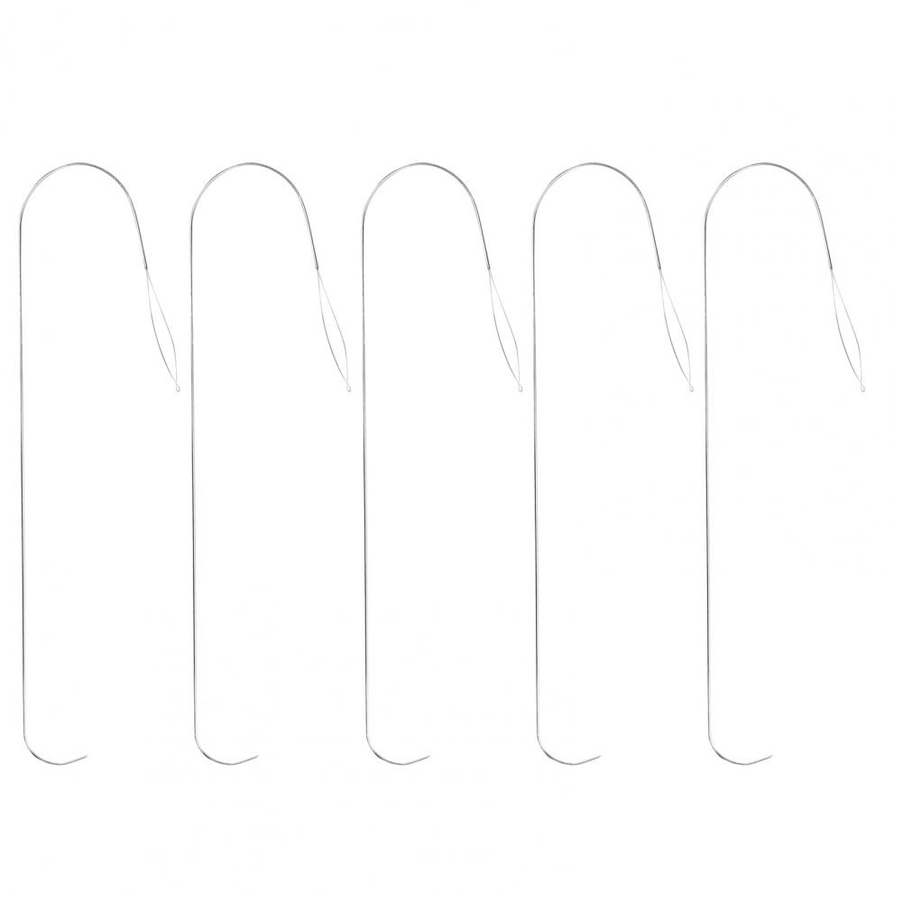 2/5 Pcs Beading Needles Big Eye Curved Stainless Steel Enlarged Eye Bead Spinner Needles DIY Bead Necklace Bracelet Tools