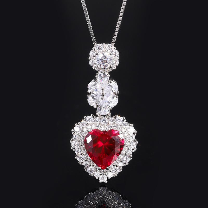 

Ювелирные изделия Серебро Имитация цвета Сокровище Подвеска Сердцевидный Основной камень 10 * 10