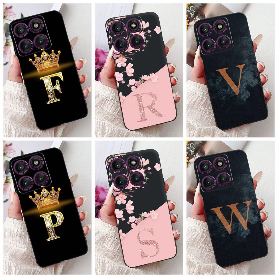 For Motorola Edge 60 Pro Case XT2507-1 Silicone Fashion Luxury A-Z Letters Shockproof Back Cover For Moto Edge 60Pro Phone Case