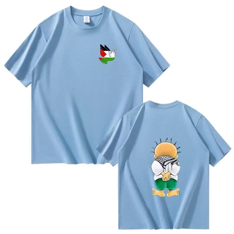 

Handala Tshirt Men Fashion Summer Cotton Short Sleeve T Shirt Women Cool Casual Harajuku Hip Hop Streetwear Tee Tops Camiseta S