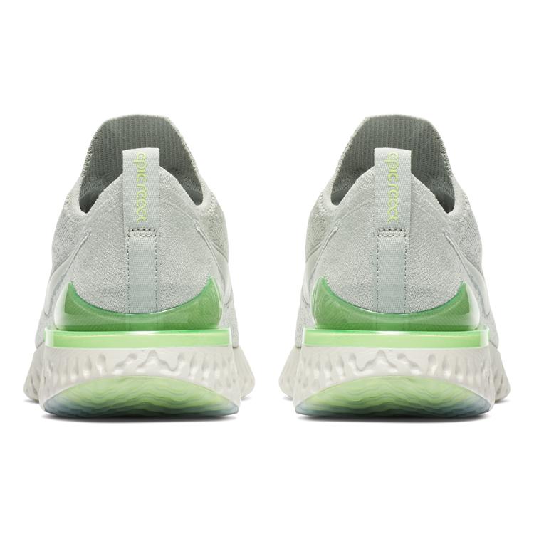 Nike Epic React Flyknit 2 Light Silver Lime Blast Womens BQ8927-005