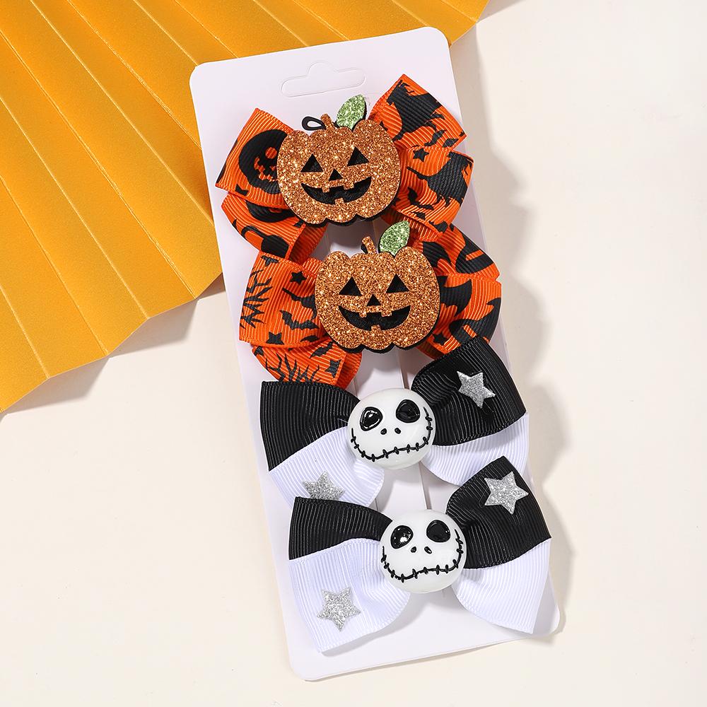 8Pcs/Set Halloween Hair Clips Ghost Skull Pumpkin Hairpin Festival Party Funny Baby Hair Accessories For Kid Hairclip Gift Quality