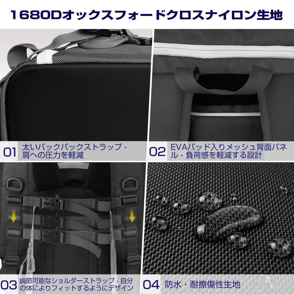 RESVIN Snowboard Boot Large Capacity 55L Ski Boot 1680D Nylon Waterproof Ski Bag for Snowboards Accessories Backpack/Ski Bag, Backpack, Helmets,