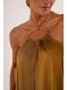 Elegant 2026 European and American Women's Open-Back Halter Beach Dress