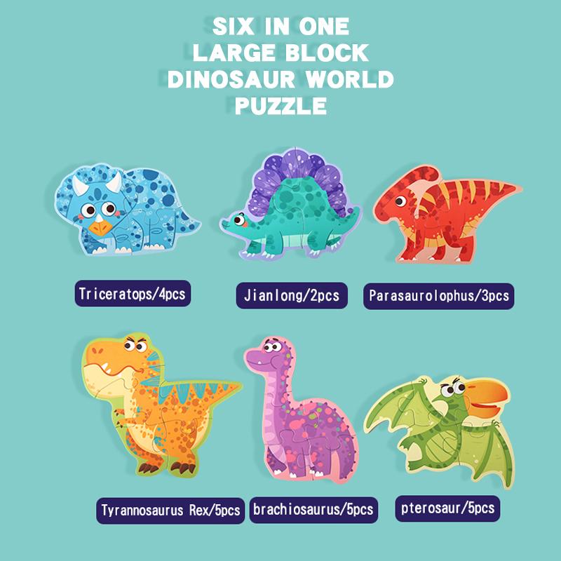 Children's 6-In-1 Educational Puzzle Gift Box Beginner-Friendly Toy Portable Travel Game Ideal Gift With Fun Illustrations