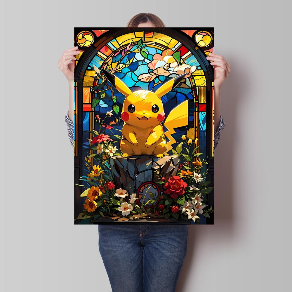 Modern and Stylish Pokemon Mew Decorative Paintings with Bright and Long Lasting Colors Adding A Touch of Brightness To Wall