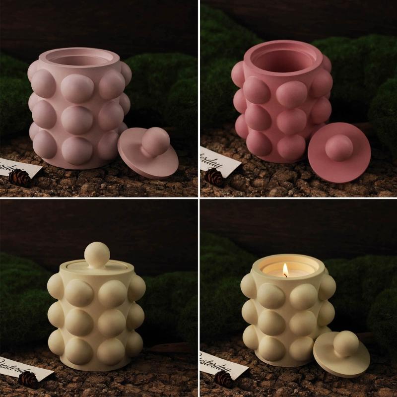 Resin Jar Molds with Lid Silicone Container Mold Jewelry Organizers Mold Storage Jar Epoxy Casting Candle Holder Molds